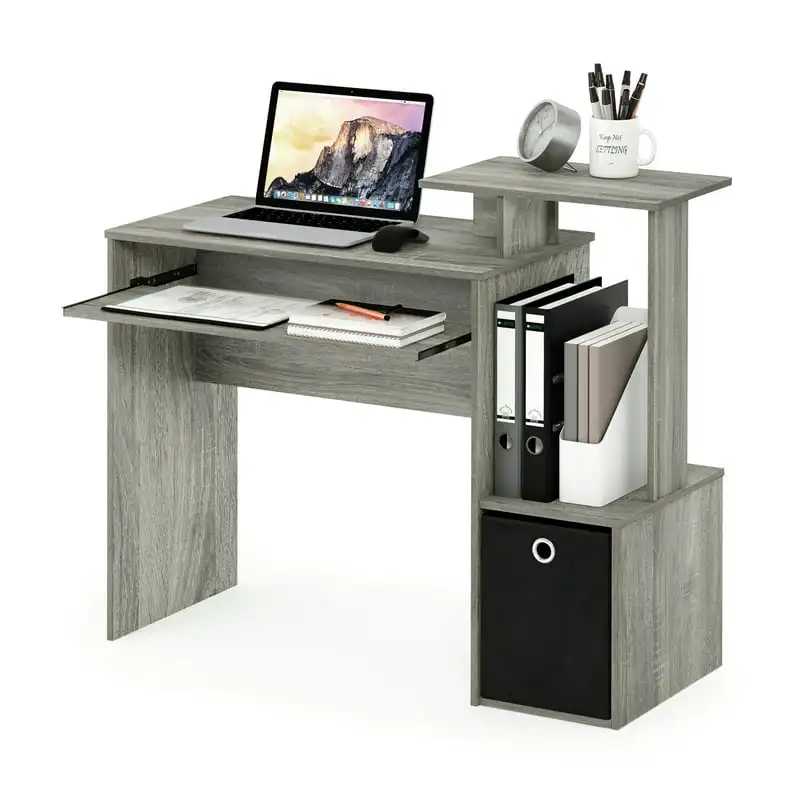 Multipurpose Home Office Computer Writing Desk with Bin, French Oak Grey, Keyboard Trays, CPU Storage, Drawer Closet organizer S
Multipurpose Home Office Computer Writing Desk with Bin, French Oak Grey, Keyboard Trays, CPU Storage, Drawer Closet organizer S