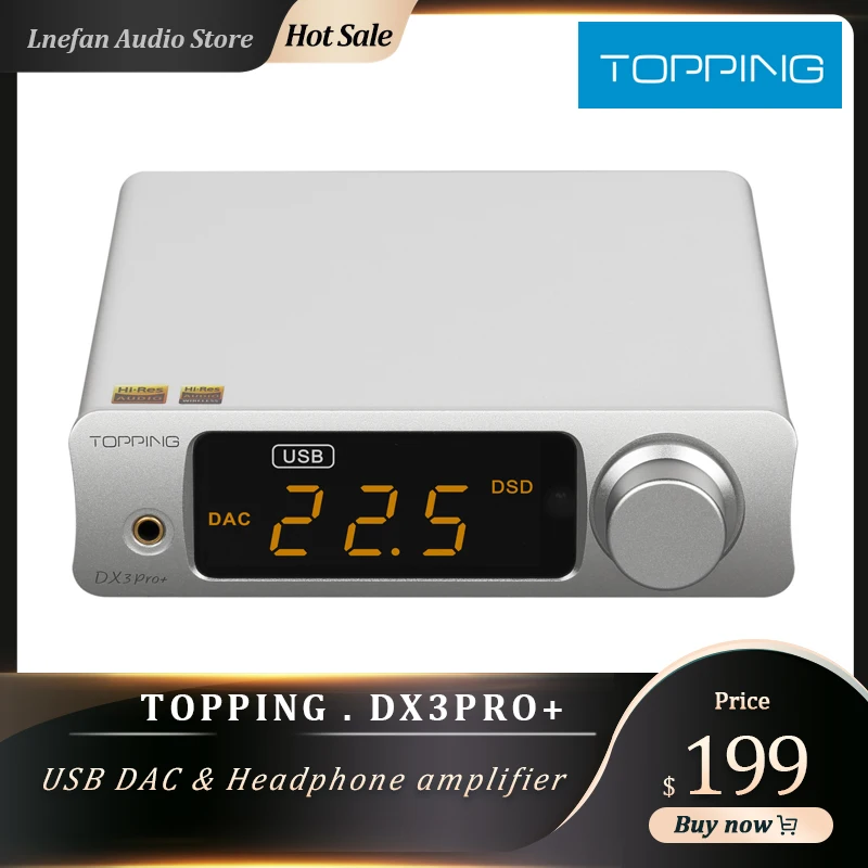 

Усилитель для наушников TOPPING DX3 Pro Plus DAC ES9038Q2M Bluetooth 5,0 LDAC HiFi аудио декодер USB XU208 768 кГц DSD512 DX3 PRO + Amp