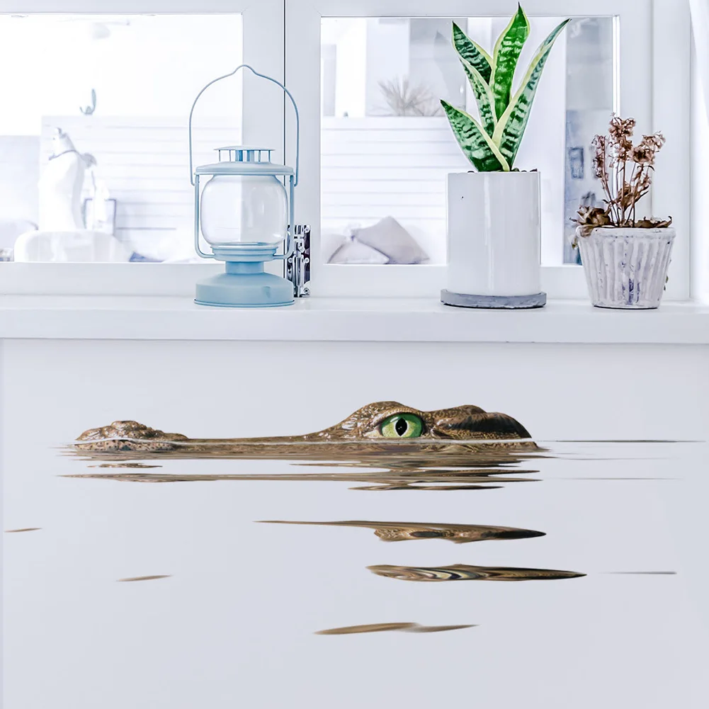 Lurking Crocodile wall stickers living room bathroom decoration wallpaper home decor kids room decals Creative animal stickers
Lurking Crocodile wall stickers living room bathroom decoration wallpaper home decor kids room decals Creative animal stickers