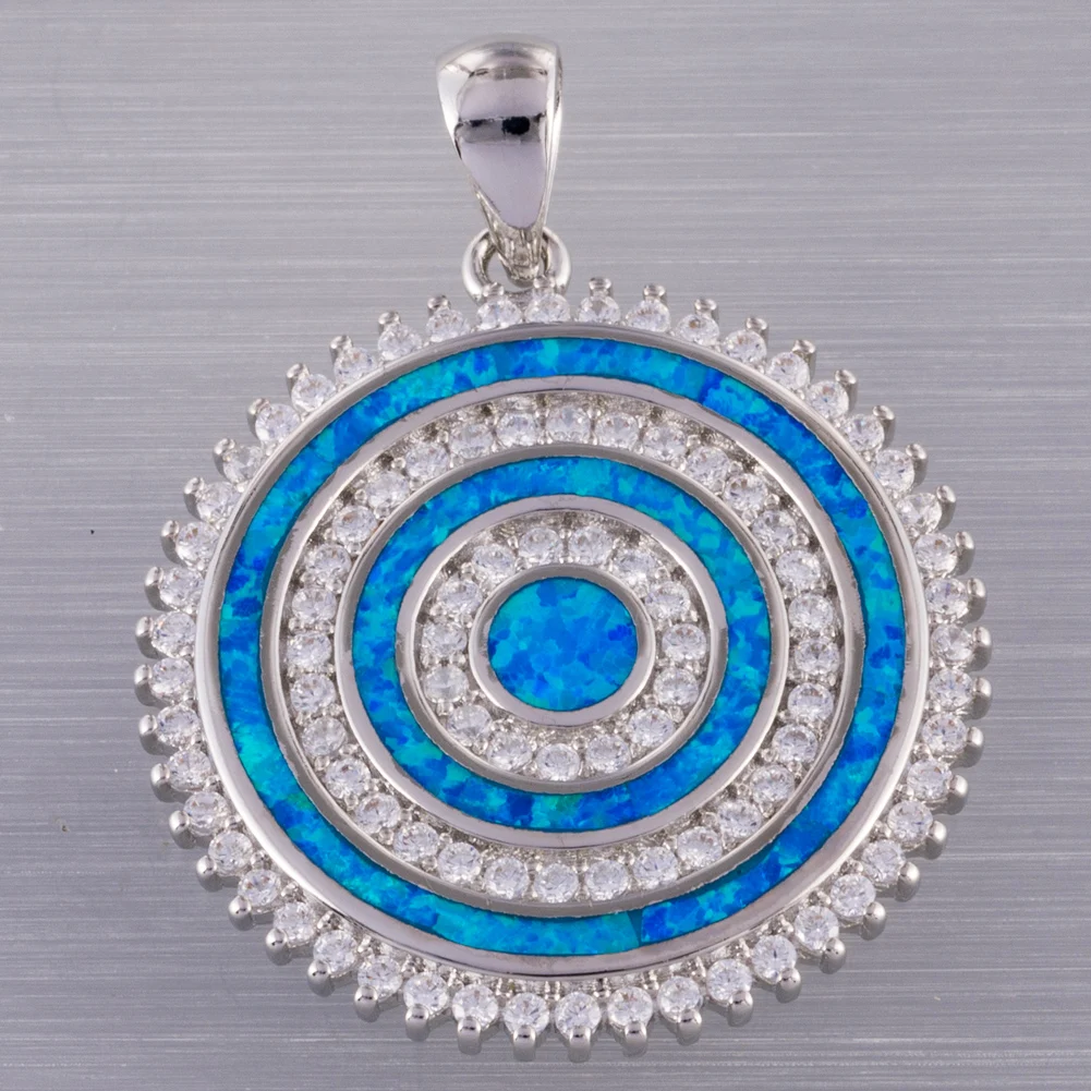 KONGMOON Large Circle Ocean Blue Fire Opal CZ Silver Plated Jewelry for Women Pendant for Necklace
KONGMOON Large Circle Ocean Blue Fire Opal CZ Silver Plated Jewelry for Women Pendant for Necklace