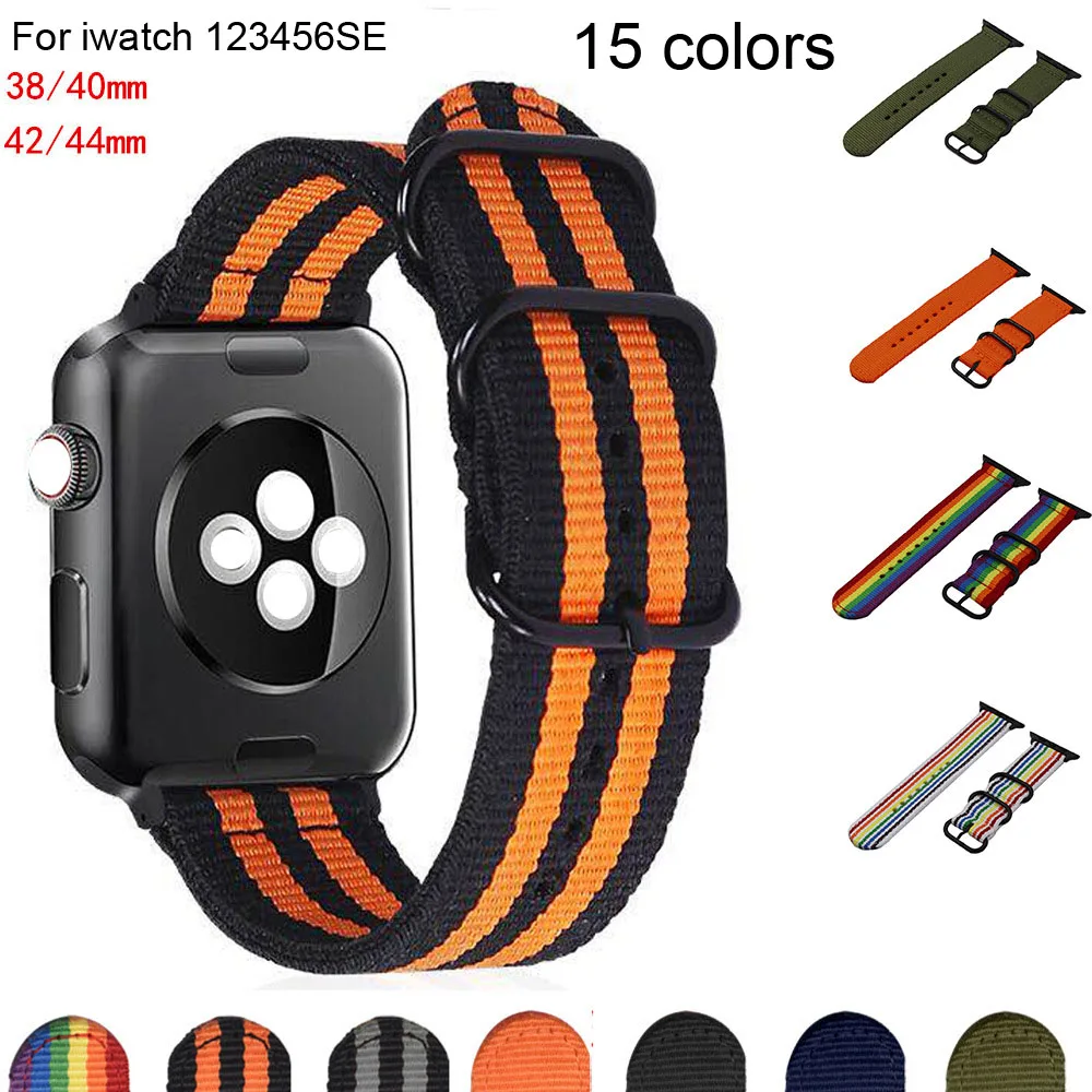 Nylon Weave Watch Strap for Apple Watch Series 6 SE 5 4 3 2 1 38 40 42 44mm Canvas Wrist Band for iWatch Replacement Watchband
Nylon Weave Watch Strap for Apple Watch Series 6 SE 5 4 3 2 1 38 40 42 44mm Canvas Wrist Band for iWatch Replacement Watchband