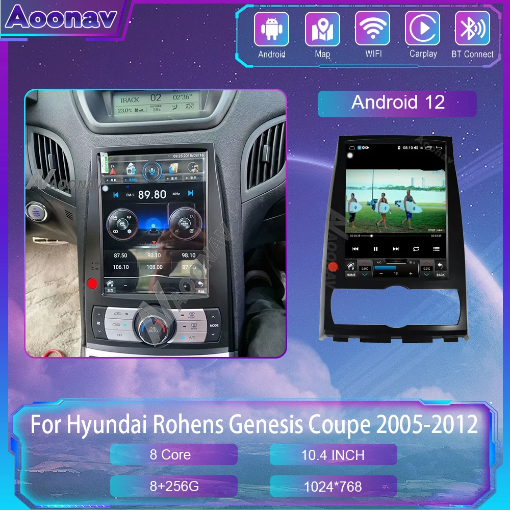 Автомагнитола для Hyundai Rohens Genesis Coupe 2005-2012, экран в стиле Tesla, 10,4 дюйма, GPS, видеоплеер, автомобильное радио, мультимедийный плеер
Автомагнитола для Hyundai Rohens Genesis Coupe 2005-2012, экран в стиле Tesla, 10,4 дюйма, GPS, видеоплеер, автомобильное радио, мультимедийный плеер