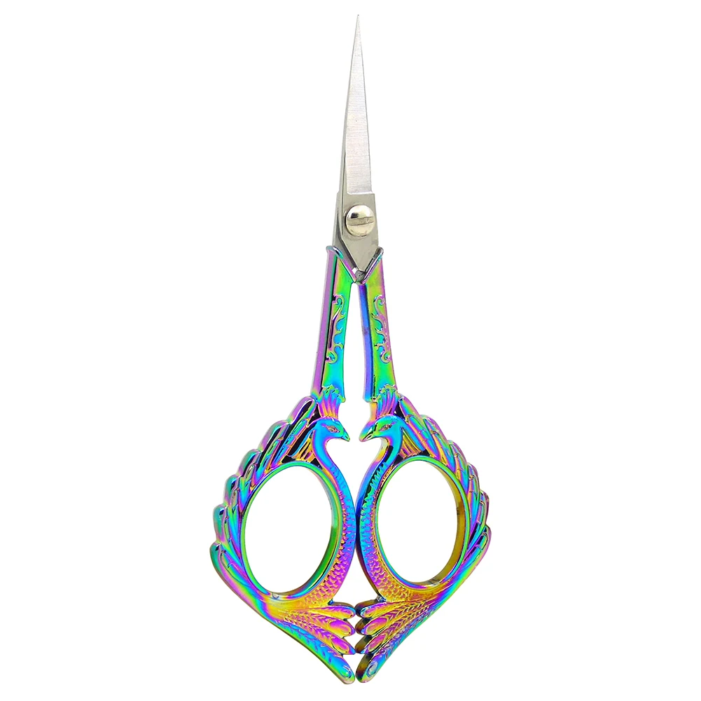 Practical Rainbow Detail Shears Artwork Portable Peacock Style Sewing Vintage Thread Snip For DIY Craft Embroidery Scissors
Practical Rainbow Detail Shears Artwork Portable Peacock Style Sewing Vintage Thread Snip For DIY Craft Embroidery Scissors