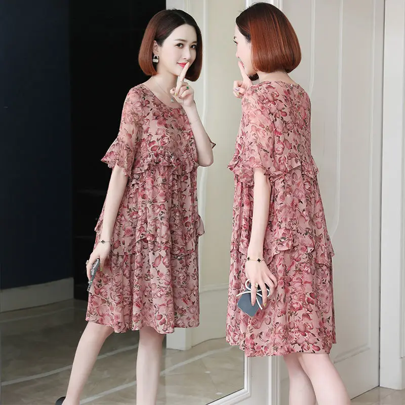 New Fashion Floral Printing Ruffles Summer Dress Fashion Vintage Elegant Butterfly Sleeve O Neck Party Women A-line Clothes D18
New Fashion Floral Printing Ruffles Summer Dress Fashion Vintage Elegant Butterfly Sleeve O Neck Party Women A-line Clothes D18
