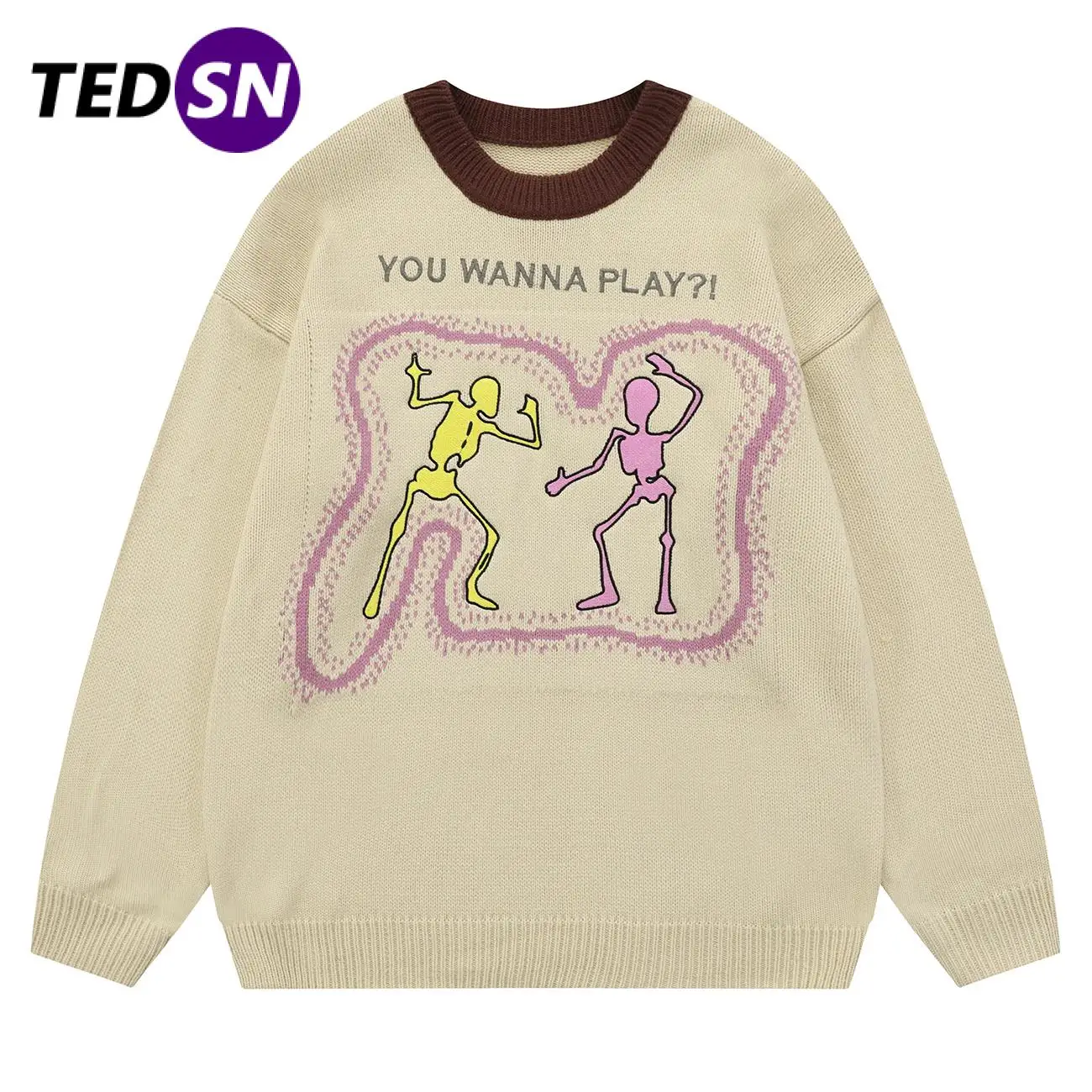 TEDSN 2022 Осень Зима повседневные топы танцующий Скелет мягкий вязаный свитер для мужчин и женщин уличная одежда Харадзюку Модный пуловер Одеж...
TEDSN 2022 Осень Зима повседневные топы танцующий Скелет мягкий вязаный свитер для мужчин и женщин уличная одежда Харадзюку Модный пуловер Одеж...