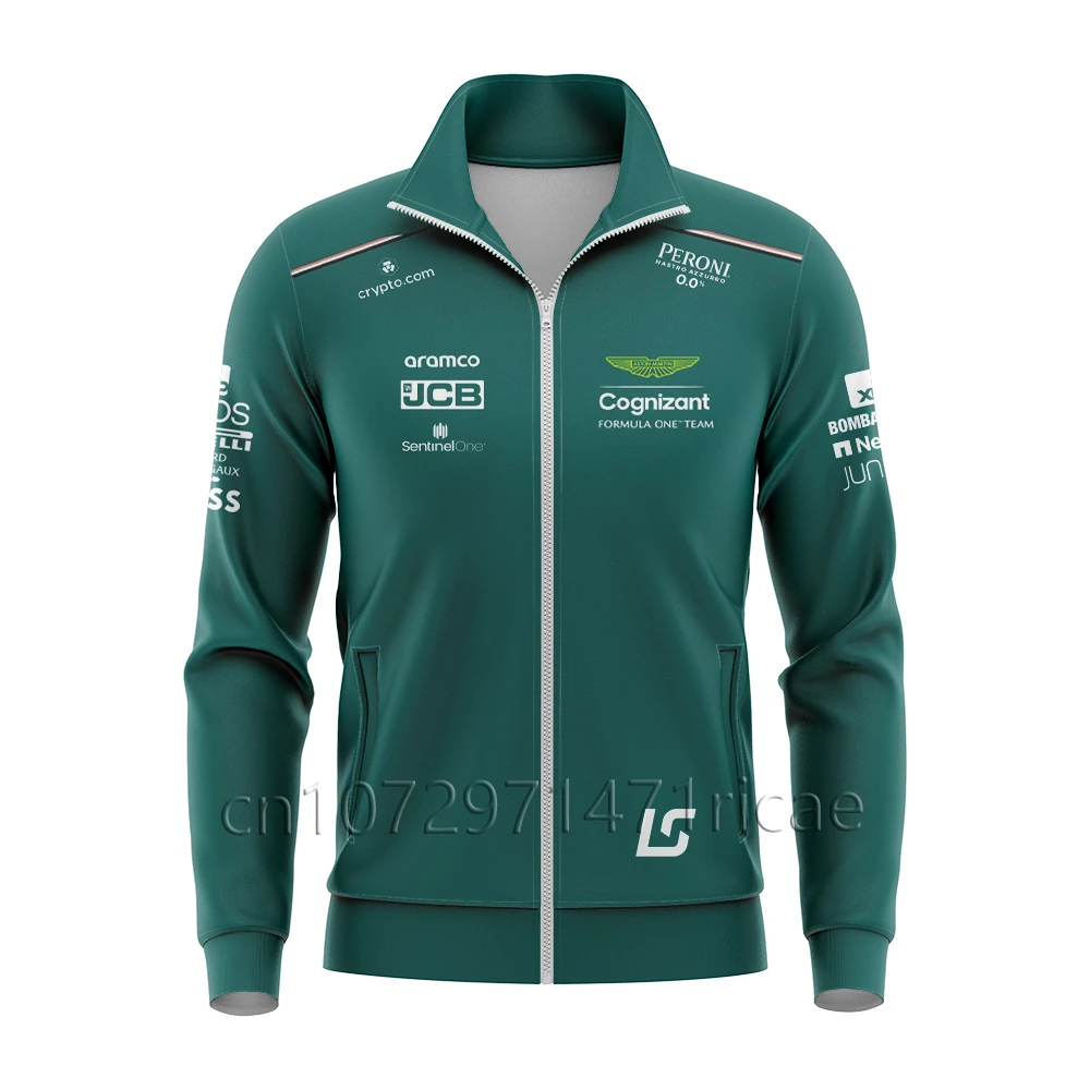 

2023 Aston Martin F1 Jacket Alonso Jersey Uniform Loose Coat Formula One Racing Jersey Men's and Women's Soccer Jersey MOTO Jack
