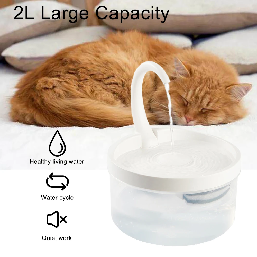 LED Light Cat Water Fountain Pet Dispenser USB Powered Pet Drinking Filters Feeder Automatic Water Dispenser 2L
LED Light Cat Water Fountain Pet Dispenser USB Powered Pet Drinking Filters Feeder Automatic Water Dispenser 2L