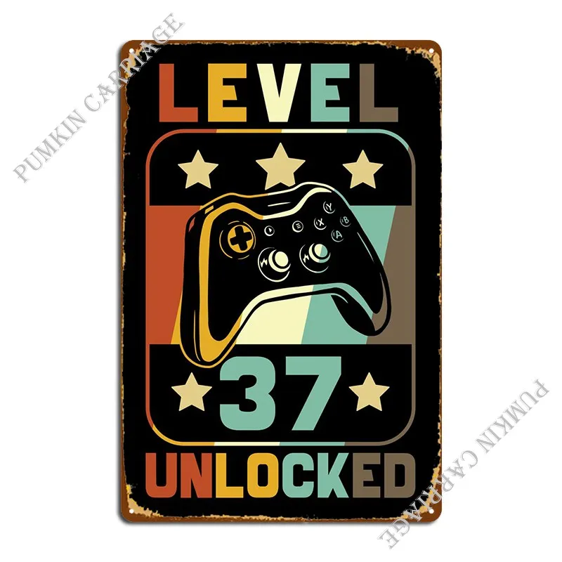 Level 37 Unlocked Metal Sign Poster Design Custom Classic Wall Cave Customize Tin Sign Poster
Level 37 Unlocked Metal Sign Poster Design Custom Classic Wall Cave Customize Tin Sign Poster