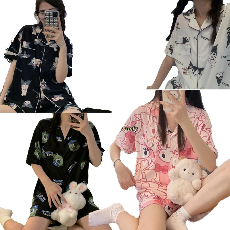 Kawaii cartoon japanese Mymelody ins style short-sleeved pajamas new homewear suit parent-child wear couple home set
Kawaii cartoon japanese Mymelody ins style short-sleeved pajamas new homewear suit parent-child wear couple home set