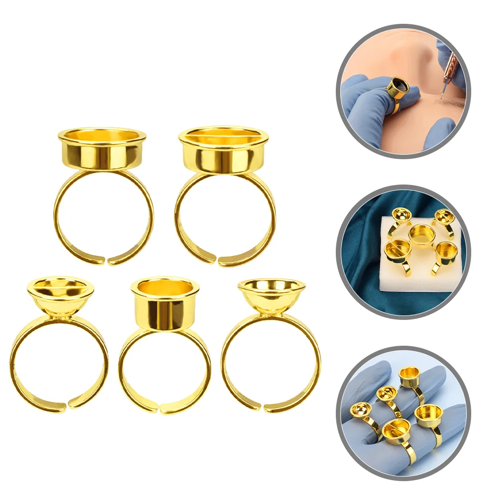 5Pcs Pigment Rings Cups Tattooing Pigment Ink Ring Cups Eyelash Glue Rings Tattoo Ink Holders
5Pcs Pigment Rings Cups Tattooing Pigment Ink Ring Cups Eyelash Glue Rings Tattoo Ink Holders