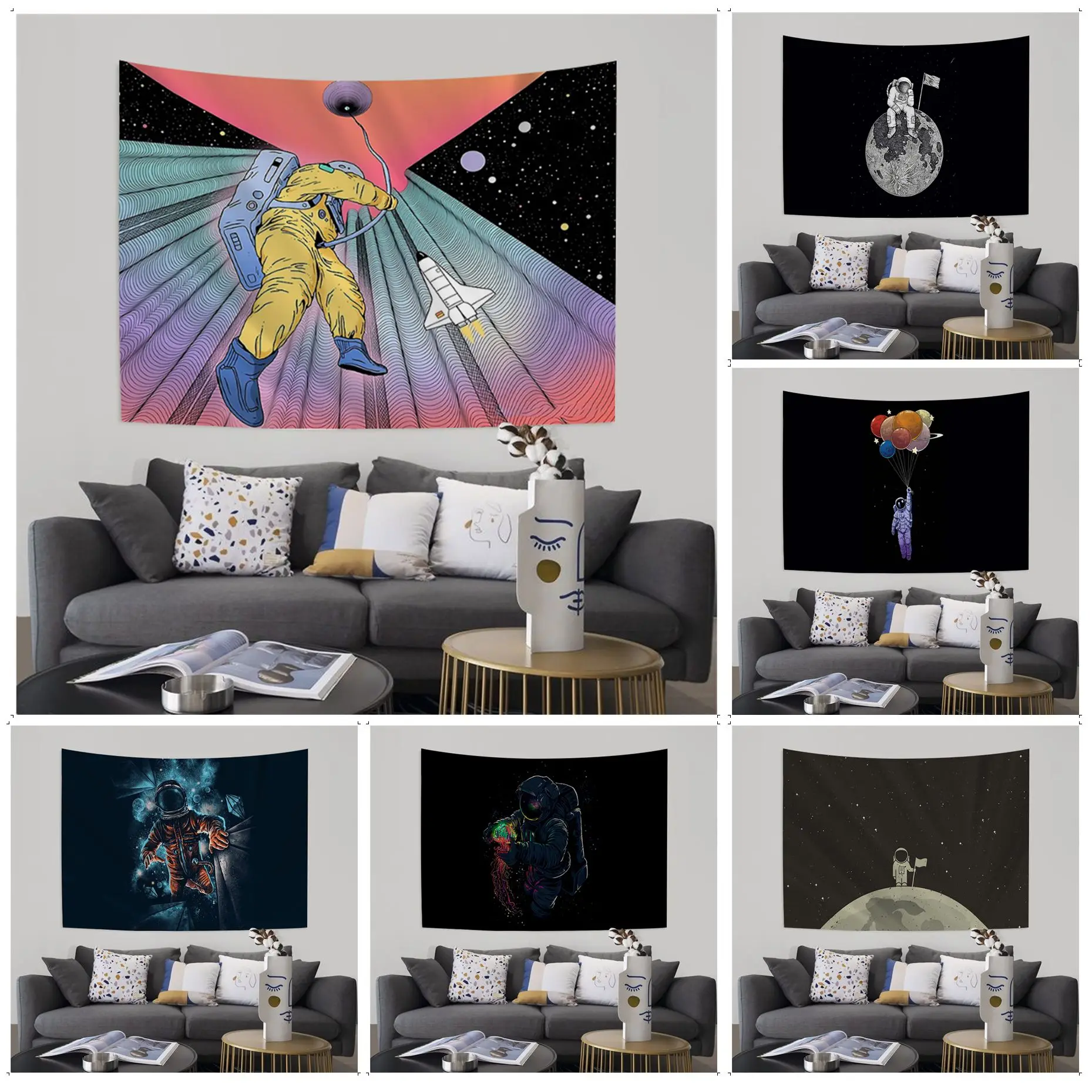 Astronaut Printed Large Wall Tapestry Hippie Flower Wall Carpets Dorm Decor Home Decor
Astronaut Printed Large Wall Tapestry Hippie Flower Wall Carpets Dorm Decor Home Decor
