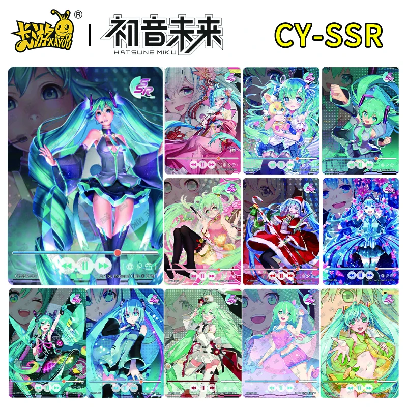 Kayou New Hatsune Miku Genuine Ssr-Series Record Card Boil Stamping Shiny Collectible Cards Children's Toys Birthday Present
Kayou New Hatsune Miku Genuine Ssr-Series Record Card Boil Stamping Shiny Collectible Cards Children's Toys Birthday Present