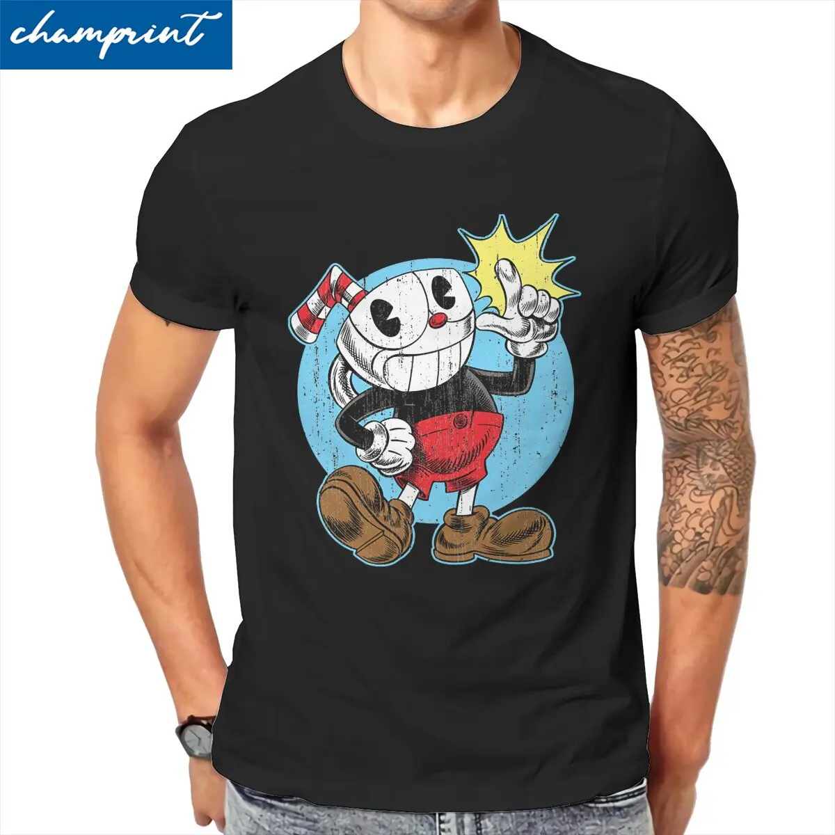 Men T-Shirts Cuphead Game Mugman Mouse Funny Pure Cotton Tee Shirt Short Sleeve T Shirts Crewneck Tops Plus Size
Men T-Shirts Cuphead Game Mugman Mouse Funny Pure Cotton Tee Shirt Short Sleeve T Shirts Crewneck Tops Plus Size