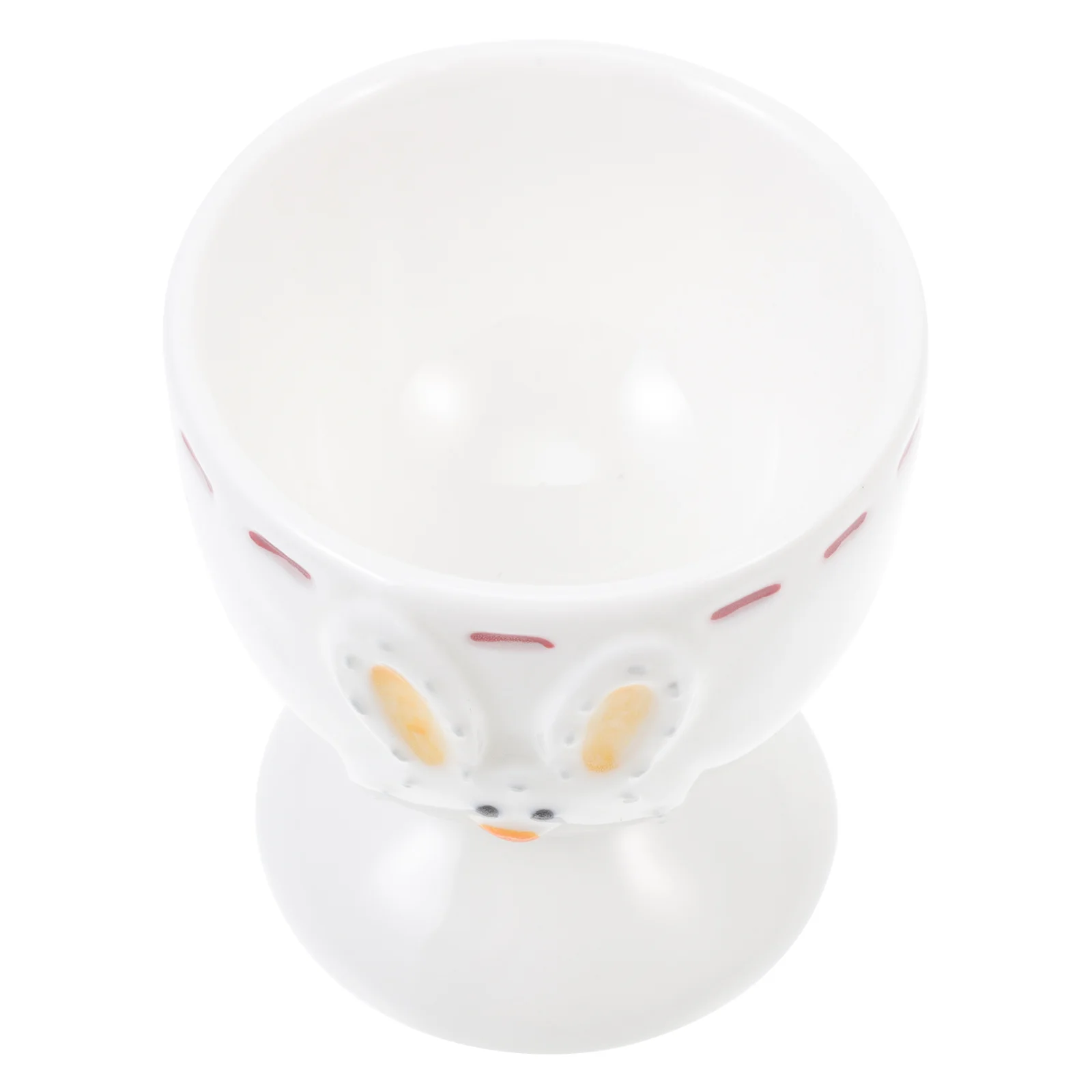 

Egg Holder Cup Boiled Cups Ceramic Porcelain Stand Tray Breakfast Pottery White Rack Soft Server Serving Container Poacher Spoon