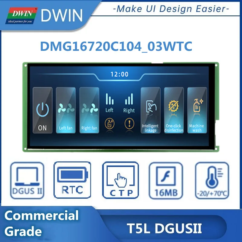Новое поступление, сенсорный ЖК-экран DWIN 10,4 дюйма 1600*720 HMI, внешний динамик, резервный интерфейс модуля Wi-Fi/USB dmg16720c104 _ 03w
Новое поступление, сенсорный ЖК-экран DWIN 10,4 дюйма 1600*720 HMI, внешний динамик, резервный интерфейс модуля Wi-Fi/USB dmg16720c104 _ 03w