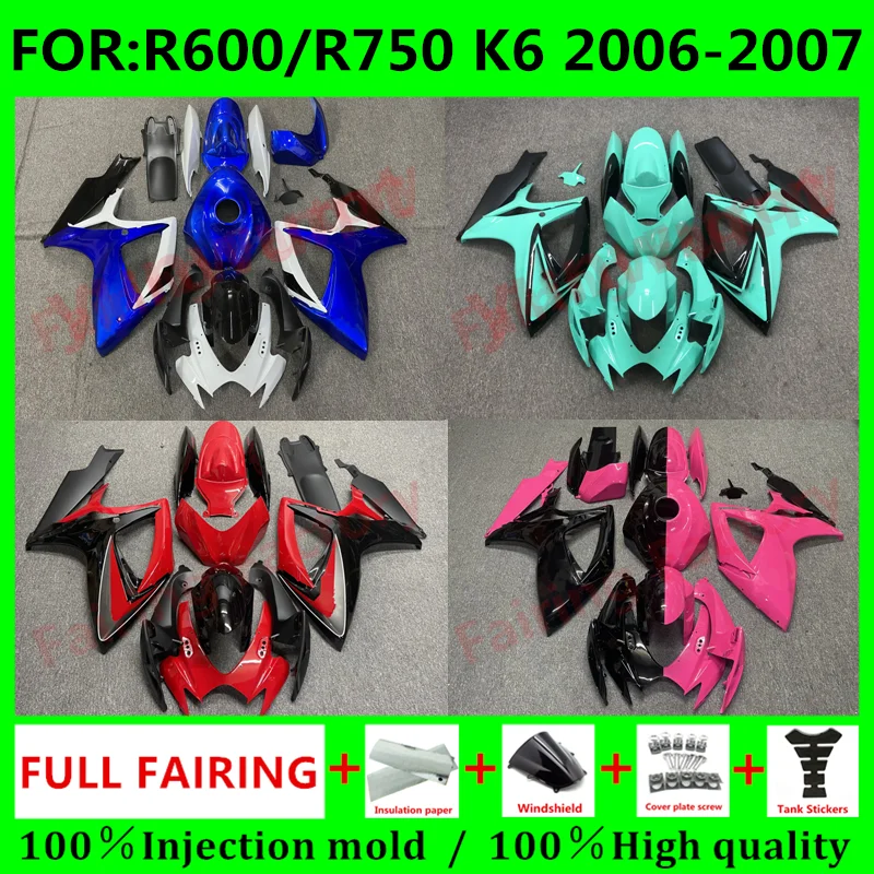 NEW ABS Motorcycle Whole Fairing kit fit for R600 750 06 07 R 600 R750 K6 2006 2007 bodywork full Fairings kits
NEW ABS Motorcycle Whole Fairing kit fit for R600 750 06 07 R 600 R750 K6 2006 2007 bodywork full Fairings kits