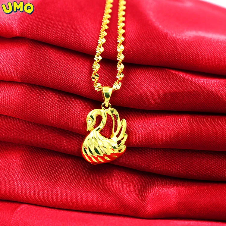 100% 14K Gold Chain Imitation Little Swans Ripple Fashion Euro Women's Copy Pure 24k Gold Necklace 18k Yellow Color Jewelry
100% 14K Gold Chain Imitation Little Swans Ripple Fashion Euro Women's Copy Pure 24k Gold Necklace 18k Yellow Color Jewelry