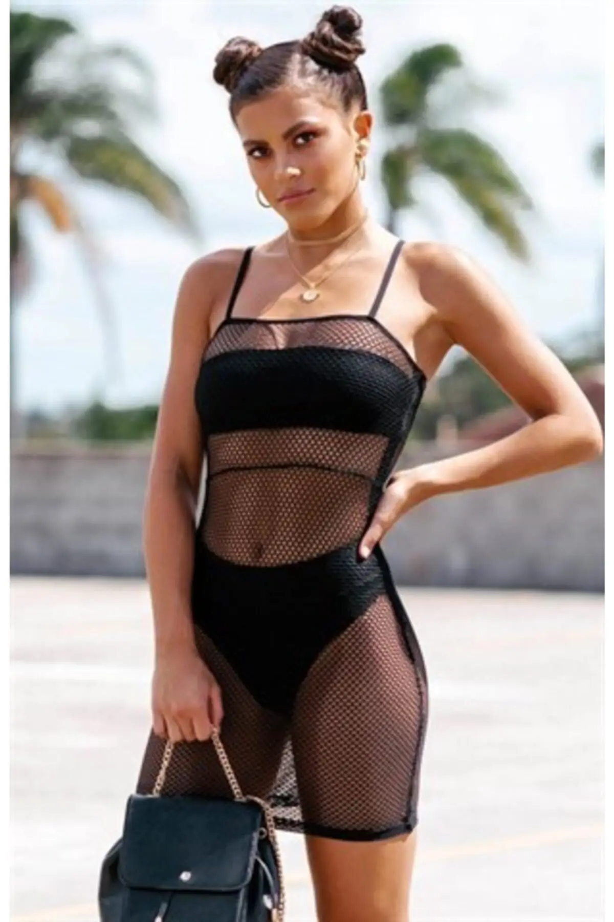 Women's Pareo Black Flexible Mesh Fabric Lycra Beach Festival Dress Swimwear Cover Up Dress Sexy Tunic Suit Beachwear
Women's Pareo Black Flexible Mesh Fabric Lycra Beach Festival Dress Swimwear Cover Up Dress Sexy Tunic Suit Beachwear