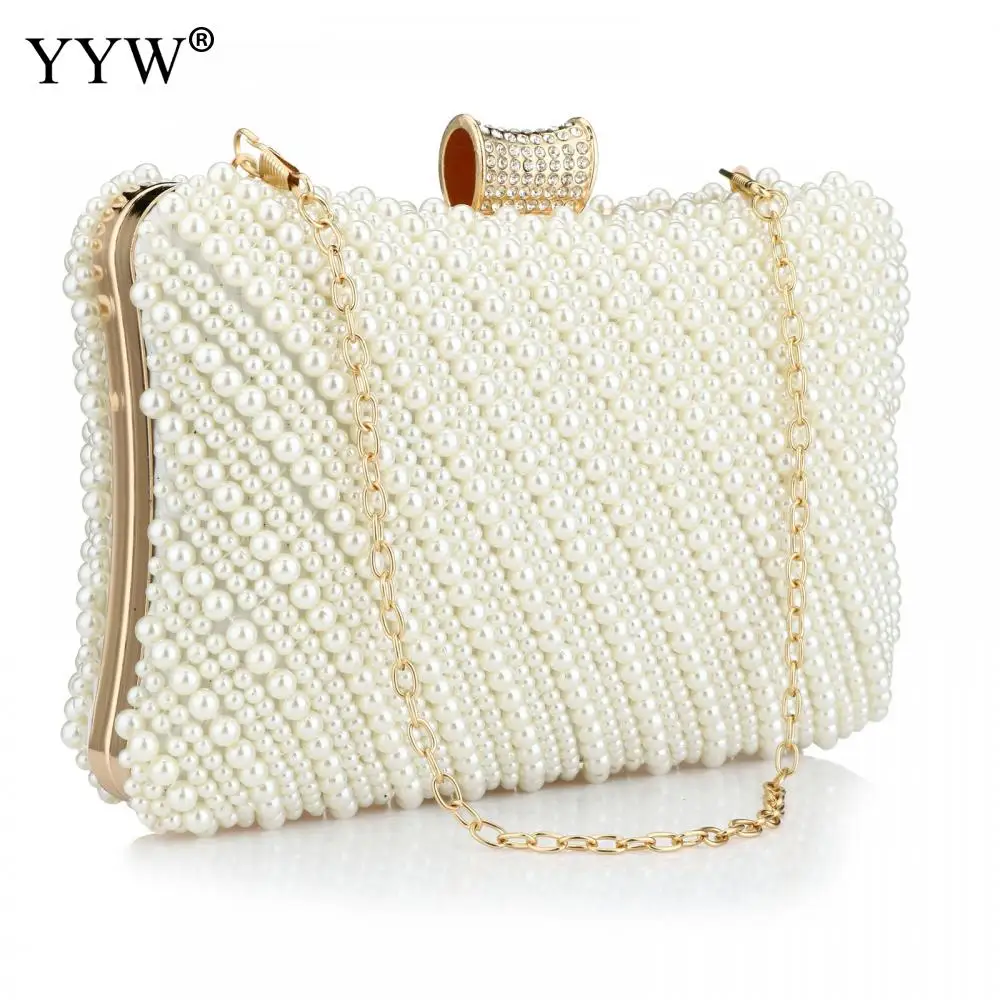 Elegant Pearl Evening Bags Women White Beaded Shoulder Bags Formal Wedding Dinner Handbags And Purses Bridal Luxury Clutch Prom
Elegant Pearl Evening Bags Women White Beaded Shoulder Bags Formal Wedding Dinner Handbags And Purses Bridal Luxury Clutch Prom