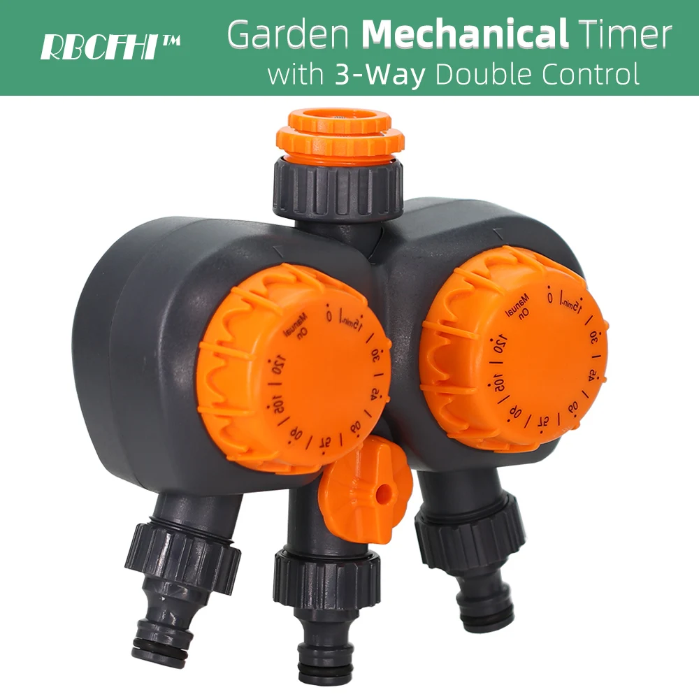 Watering Mechanical Timer with 3-Way Double Control Irrigation Automatic Controller for Garden Greenhouse Faucet Hose Sprinkler
Watering Mechanical Timer with 3-Way Double Control Irrigation Automatic Controller for Garden Greenhouse Faucet Hose Sprinkler
