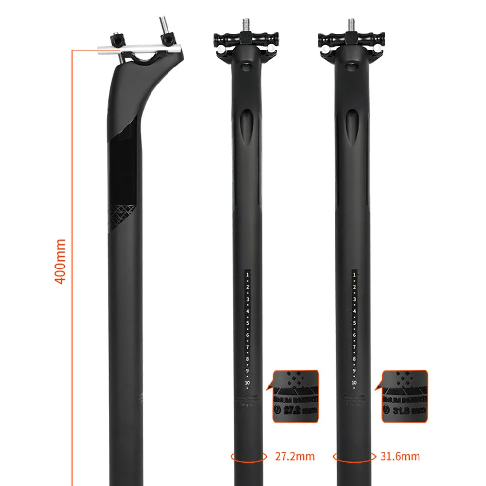 Carbon Fibre Bike Seatposts Mountain Bicycle Seat Tube Ultralight MTB Road Bike Seat Post 27.2/31.6mmx400mm Cycling Accessories
Carbon Fibre Bike Seatposts Mountain Bicycle Seat Tube Ultralight MTB Road Bike Seat Post 27.2/31.6mmx400mm Cycling Accessories