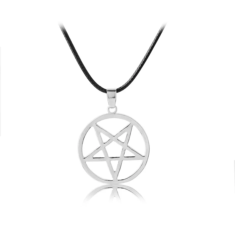 Five-pointed Star Retro Devil Satan Logo Pentagram Pendant Necklace Movie Hero Character Logo Friends Family Gift Jewelry
Five-pointed Star Retro Devil Satan Logo Pentagram Pendant Necklace Movie Hero Character Logo Friends Family Gift Jewelry