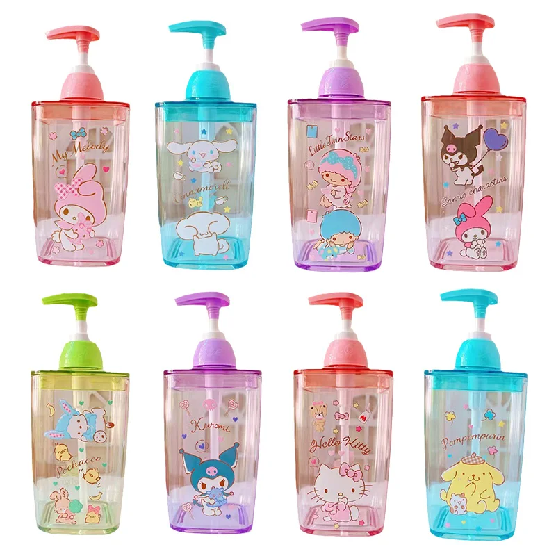 420Ml Cute Cartoon Mymelody Kuromi Cinnamoroll Press-Type Sub-Bottling Kawaii Anime Sanrioed Shower Gel Portable Empty Bottle
420Ml Cute Cartoon Mymelody Kuromi Cinnamoroll Press-Type Sub-Bottling Kawaii Anime Sanrioed Shower Gel Portable Empty Bottle