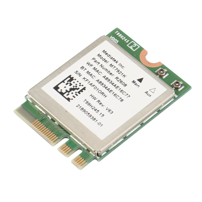 Wi-Fi 6E MT7921K Wireless Network Card Tri Band 1800M Bluetooth 5.2 Desktop / Notebook Supports Windows10 / 11
Wi-Fi 6E MT7921K Wireless Network Card Tri Band 1800M Bluetooth 5.2 Desktop / Notebook Supports Windows10 / 11