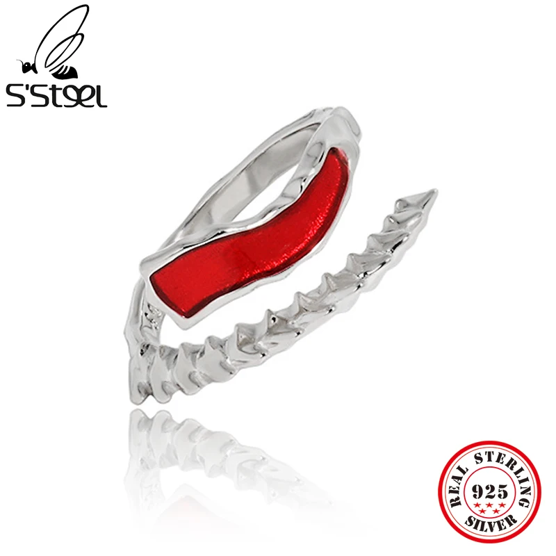 S'STEEL 925 Silver Original Certified Bone Enamel Rings Women's Vintage Designer Gothic Party Ring Accessories Fashion Jewellery
S'STEEL 925 Silver Original Certified Bone Enamel Rings Women's Vintage Designer Gothic Party Ring Accessories Fashion Jewellery
