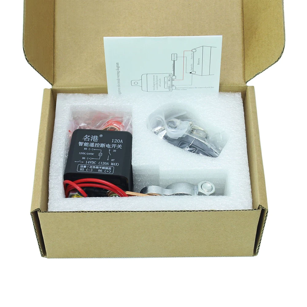 1set Control Master Switch W/ Wireless 120A 12V 1.8W Battery Disconnect Cut Off Isolator Remote Control Durable
1set Control Master Switch W/ Wireless 120A 12V 1.8W Battery Disconnect Cut Off Isolator Remote Control Durable