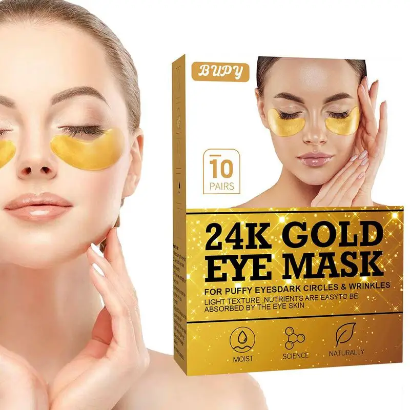 10 Pairs 24k Gold Eye Patches Hydrating Moisturizing Golden Eye Masque Anti Aging Reduce Fine Lines Removes Wrinkles Gel Eye Pad
10 Pairs 24k Gold Eye Patches Hydrating Moisturizing Golden Eye Masque Anti Aging Reduce Fine Lines Removes Wrinkles Gel Eye Pad