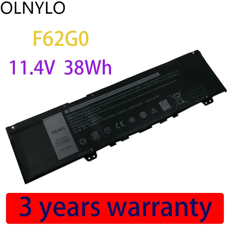 

F62G0 Laptop Battery For Dell Inspiron 13 5370 7370 7373 Vostro 5370 RPJC3 F62GO CHA01 RPJC3 Notebook Batteries 11.4V 38WH NEW