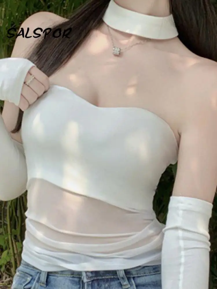 SALSPOR T Shirt Crop Top Women One Word Collar Tube Top with Sleeves Tops Tight Slim Fit Lace T Shirt Women
SALSPOR T Shirt Crop Top Women One Word Collar Tube Top with Sleeves Tops Tight Slim Fit Lace T Shirt Women