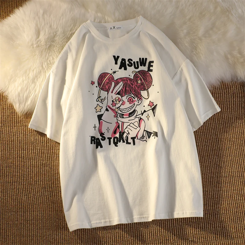 Women's T Shirt Y2k Harajuku Kawaii Japanese Anime Graphic Print T Shirts Oversized T Shirt Streetwear Tops Summer Women Clothes
Women's T Shirt Y2k Harajuku Kawaii Japanese Anime Graphic Print T Shirts Oversized T Shirt Streetwear Tops Summer Women Clothes
