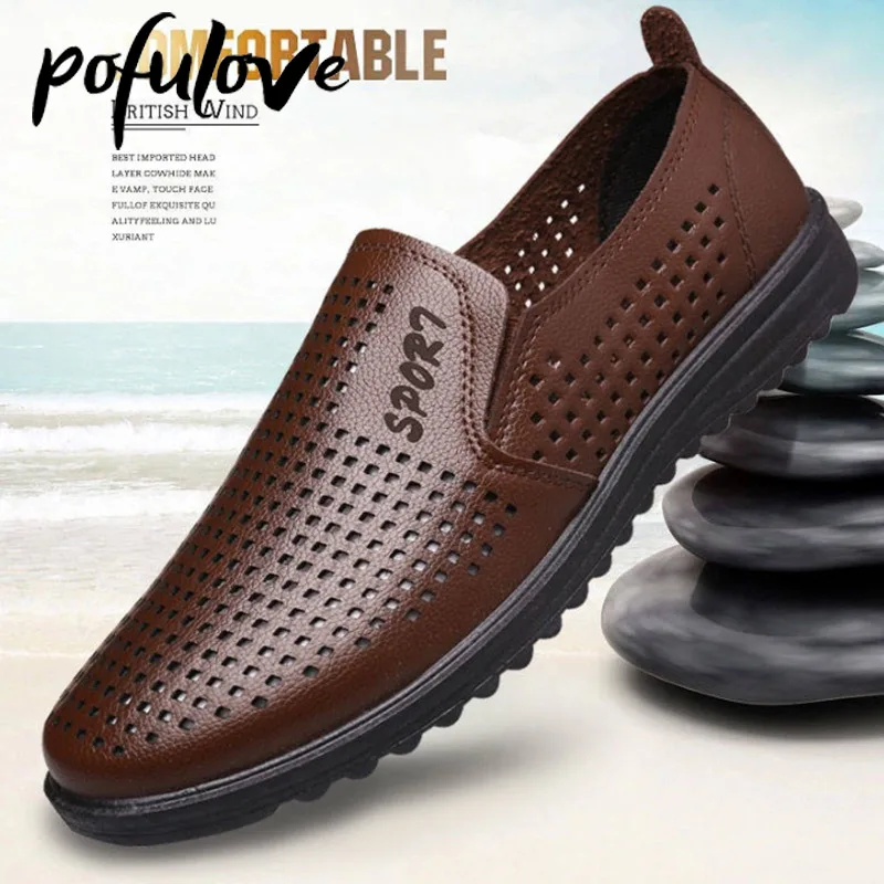 Pofulove Men's Mesh Leather Shoes Baotou PU Material Peas Shoes Soft Sole Comfortable Breathable Driving Shoes
Pofulove Men's Mesh Leather Shoes Baotou PU Material Peas Shoes Soft Sole Comfortable Breathable Driving Shoes