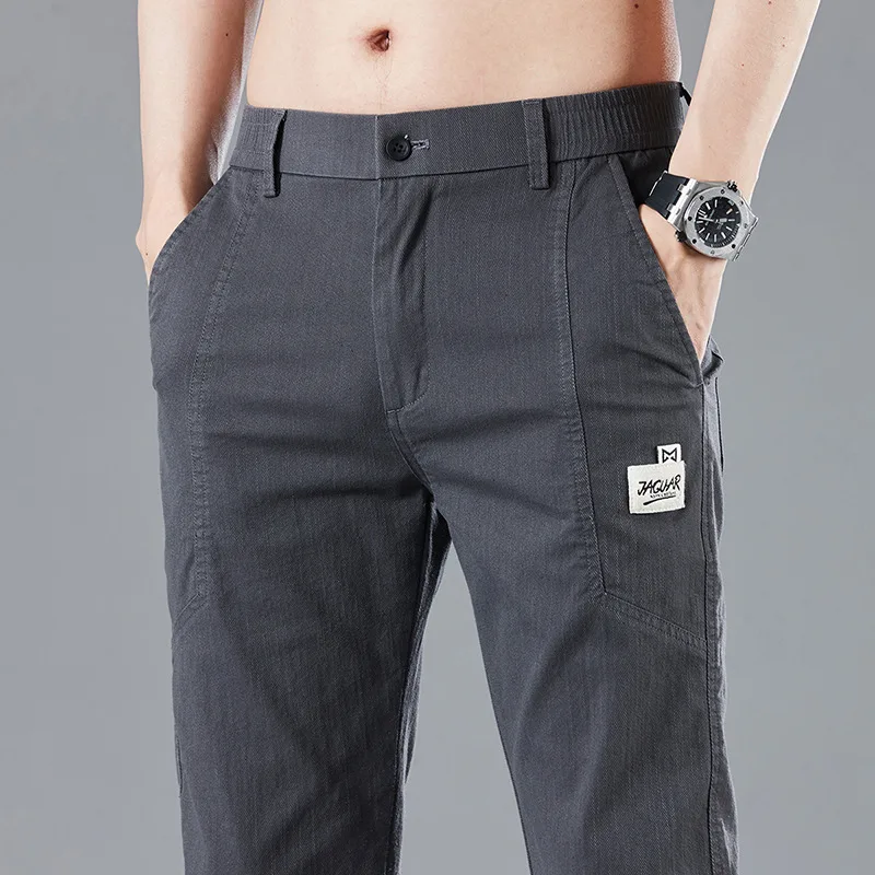 Spring Summer Elastic Waist Design Men's Thin Casual Pants Korean Fashion Cotton Stretch Business Trousers Male Grey Blue
Spring Summer Elastic Waist Design Men's Thin Casual Pants Korean Fashion Cotton Stretch Business Trousers Male Grey Blue