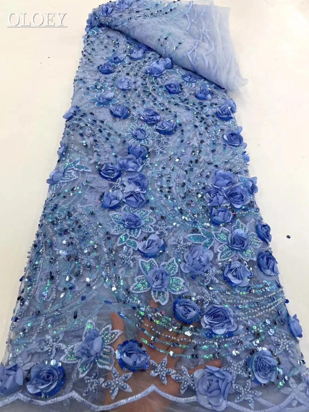 High Quality Fashion French Embroidery 3D Flower Lace Fabric African Nigerian Sequin and Beads Lace Fabric For Wedding Dress
High Quality Fashion French Embroidery 3D Flower Lace Fabric African Nigerian Sequin and Beads Lace Fabric For Wedding Dress
