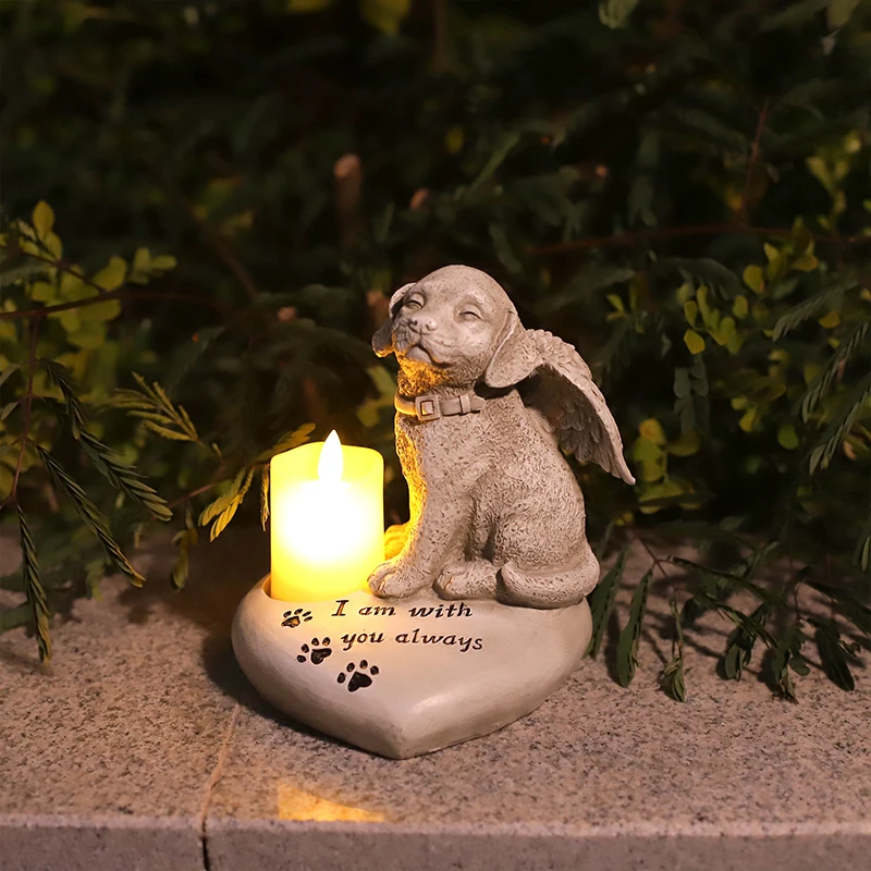 Electronic Candle Pet Angel Dog Tombstone Heart-shaped Tombstone Simulated Electronic Candle Dog Resin Crafts Pendant
Electronic Candle Pet Angel Dog Tombstone Heart-shaped Tombstone Simulated Electronic Candle Dog Resin Crafts Pendant