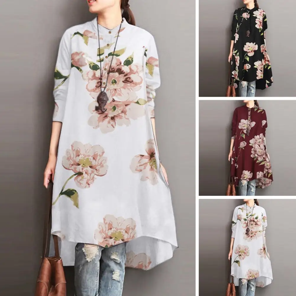 Women Long Shirt Vintage Floral Printed Casual Long Sleeve Irregular Hem Pullover Loose Top Knee Length Bohemian Blouse Top
Women Long Shirt Vintage Floral Printed Casual Long Sleeve Irregular Hem Pullover Loose Top Knee Length Bohemian Blouse Top