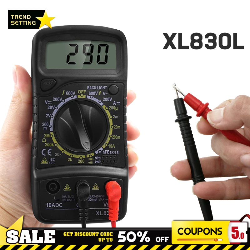 XL830L Digital Multimeter Electrical Esr Meter Testers Dmm Transistor Peak Tester Meter Automotive Capacitance Diagnostic Tool
XL830L Digital Multimeter Electrical Esr Meter Testers Dmm Transistor Peak Tester Meter Automotive Capacitance Diagnostic Tool