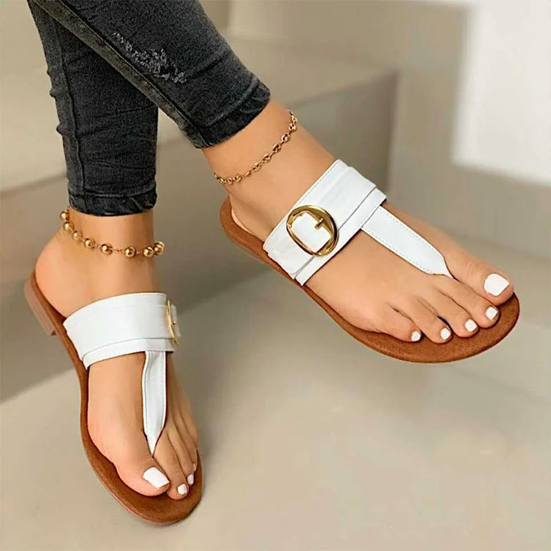 Women Slippers Clip Toe Flat Sandals Summer T Tied Ladies Shoes Beach Casual Woman Flip Flops Fashion Female PU Leather Footwear
Women Slippers Clip Toe Flat Sandals Summer T Tied Ladies Shoes Beach Casual Woman Flip Flops Fashion Female PU Leather Footwear