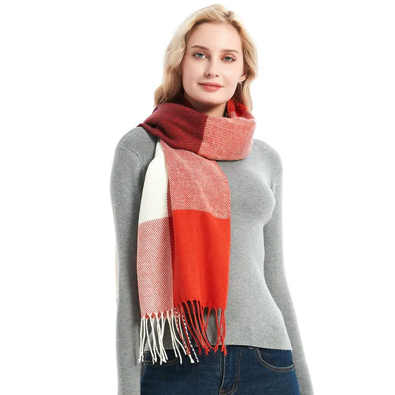 CHENKIO Womens Plaid Blanket Thick Winter Scarf Tartan Chunky Wrap Oversized Shawl Cape Scarves Scarf Women Luxury Fashion Scarf
CHENKIO Womens Plaid Blanket Thick Winter Scarf Tartan Chunky Wrap Oversized Shawl Cape Scarves Scarf Women Luxury Fashion Scarf