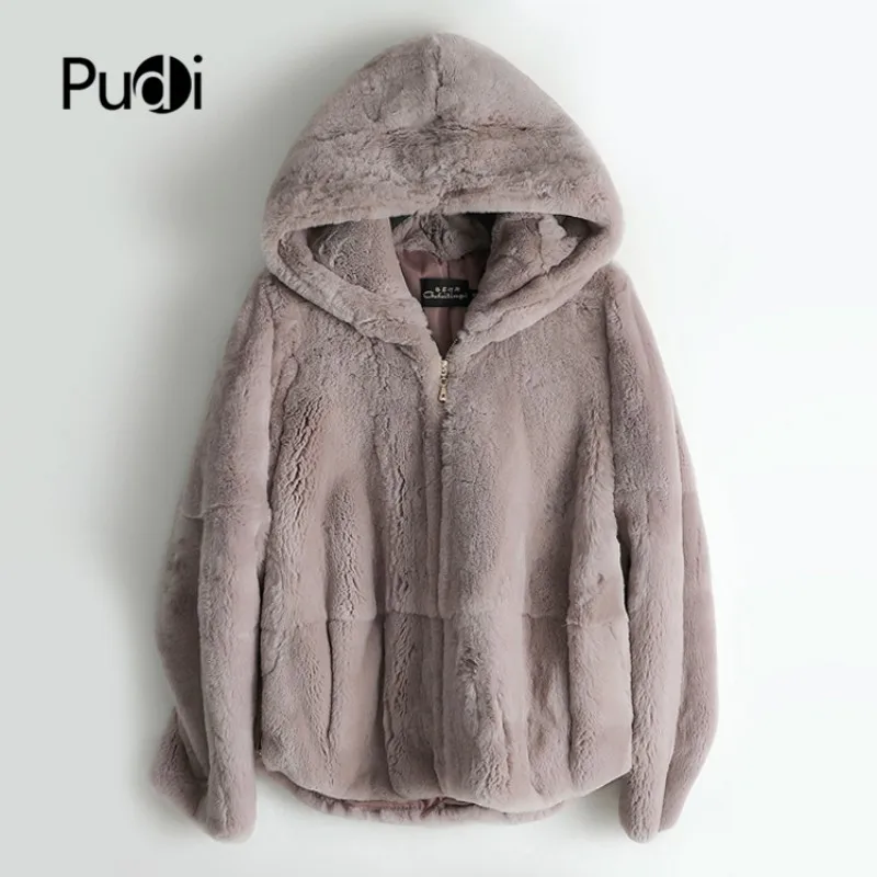 Pudi Women Real Rex Rabbit Fur Coat Jacket Female 2020 Brand New Full Pelt Natural Fur Coats Ball Jackets With Fur Hood CT026
Pudi Women Real Rex Rabbit Fur Coat Jacket Female 2020 Brand New Full Pelt Natural Fur Coats Ball Jackets With Fur Hood CT026