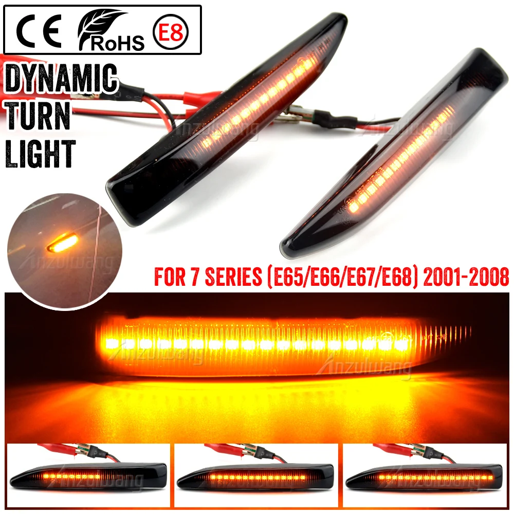 1Pair For BMW 7 Series E65 E66 E67 E68 2001 2002 2003 2004 2005 2006 2007 2008 LED Dynamic Turn Signal Light Side Marker Lamp
1Pair For BMW 7 Series E65 E66 E67 E68 2001 2002 2003 2004 2005 2006 2007 2008 LED Dynamic Turn Signal Light Side Marker Lamp