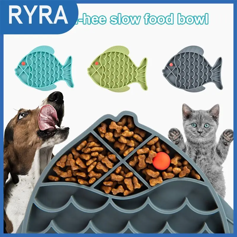 Dog mats, slow food bowls for cats, slow food bowls, pet supplies, pet tableware, fish-shaped silicone slow food mats dog feeder
Dog mats, slow food bowls for cats, slow food bowls, pet supplies, pet tableware, fish-shaped silicone slow food mats dog feeder