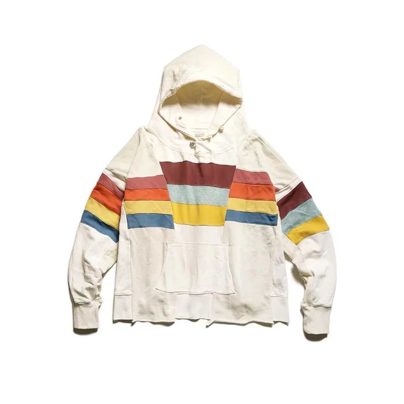 KAPITAL 2023AW New cotton wash worn striped hooded loose Rainbow splicing sweatshirts WY730
KAPITAL 2023AW New cotton wash worn striped hooded loose Rainbow splicing sweatshirts WY730