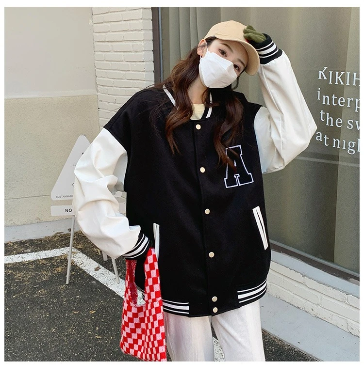 Lamb Wool Bomber Jacket Women Oversized Harajuku Fashion Baseball Coat Jacket Female Y2k Streetwear Spring Autumn Bomber Outwear
Lamb Wool Bomber Jacket Women Oversized Harajuku Fashion Baseball Coat Jacket Female Y2k Streetwear Spring Autumn Bomber Outwear