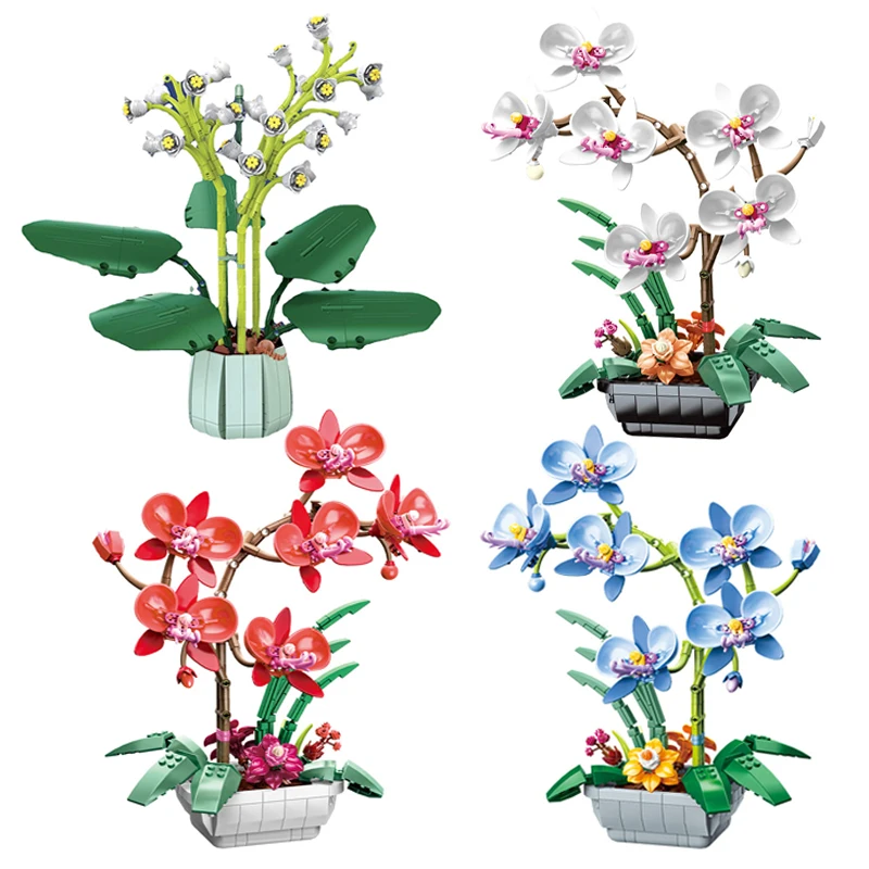 Potted Flower Building Blocks Simulation Plant Bonsai Bouquet Home Desktop Decoration Children's Educational Assembly Toy Gift 
Potted Flower Building Blocks Simulation Plant Bonsai Bouquet Home Desktop Decoration Children's Educational Assembly Toy Gift