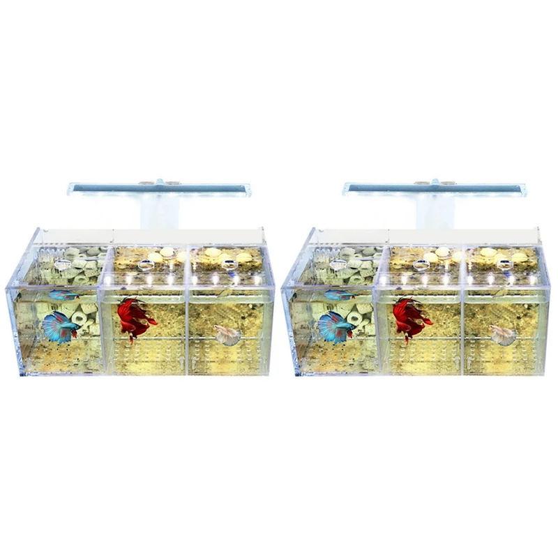 2X Aquarium LED Acrylic Betta Fish Tank Set Mini Desktop Light Water Pump Filters-Triple
2X Aquarium LED Acrylic Betta Fish Tank Set Mini Desktop Light Water Pump Filters-Triple