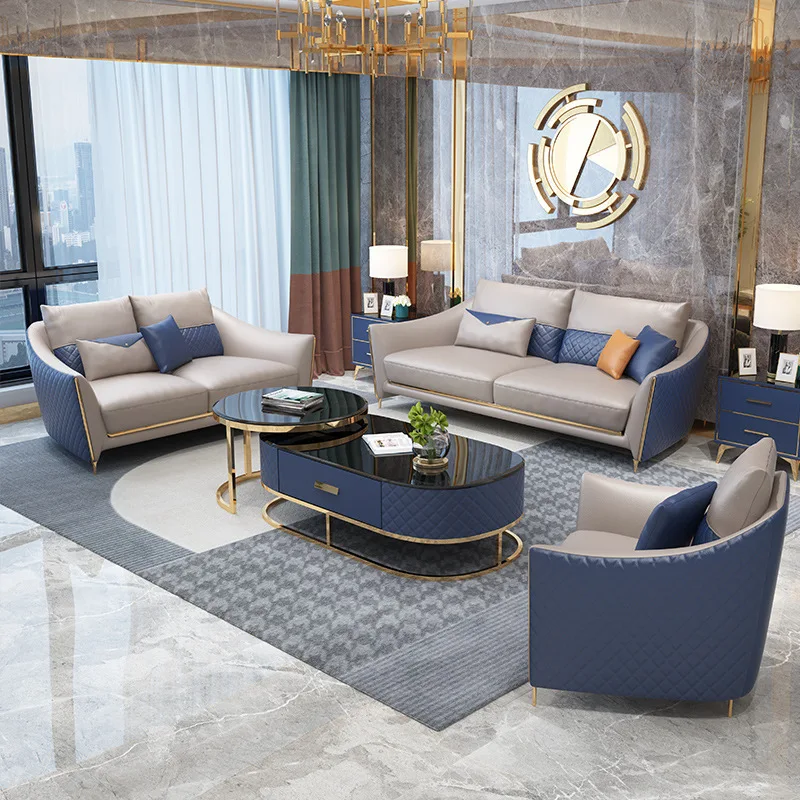 Post modern model room mesh red leather design sofa American style light luxury living room small unit combination furniture lea
Post modern model room mesh red leather design sofa American style light luxury living room small unit combination furniture lea